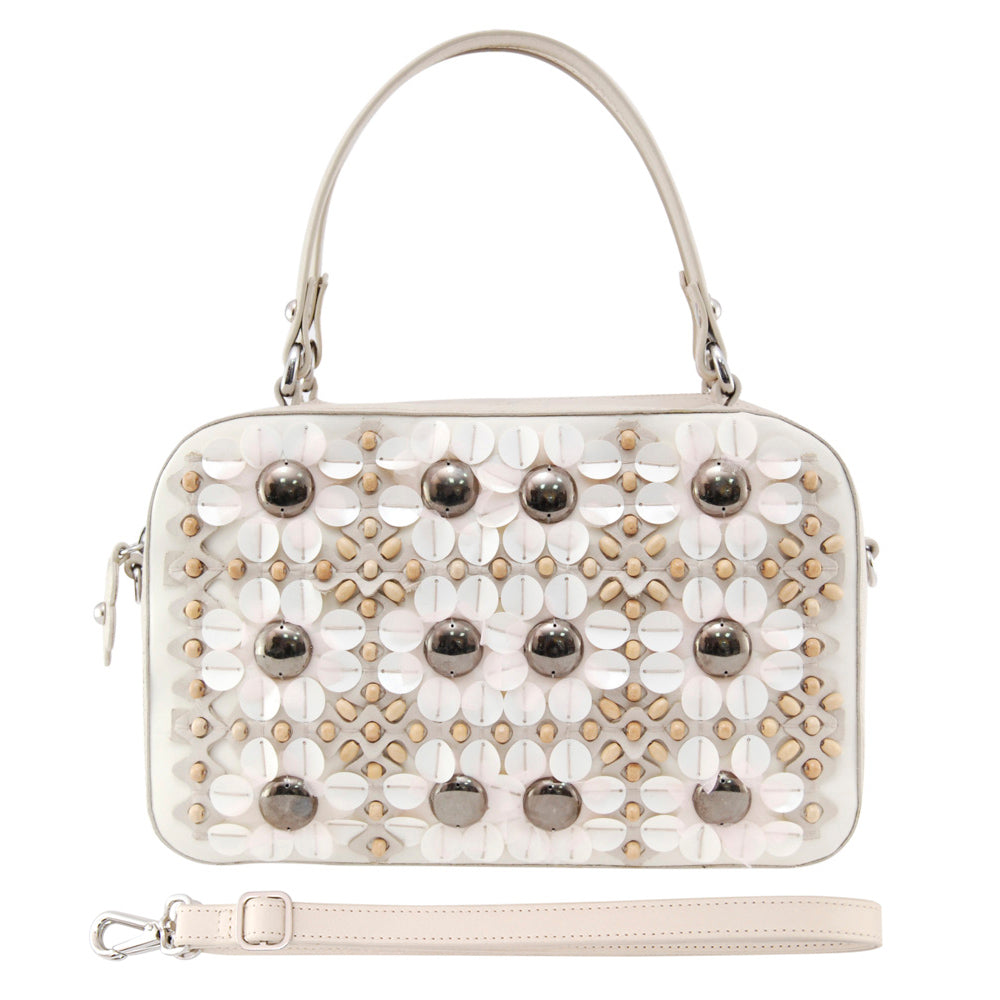 PETULA Embellished Leather Box Bag