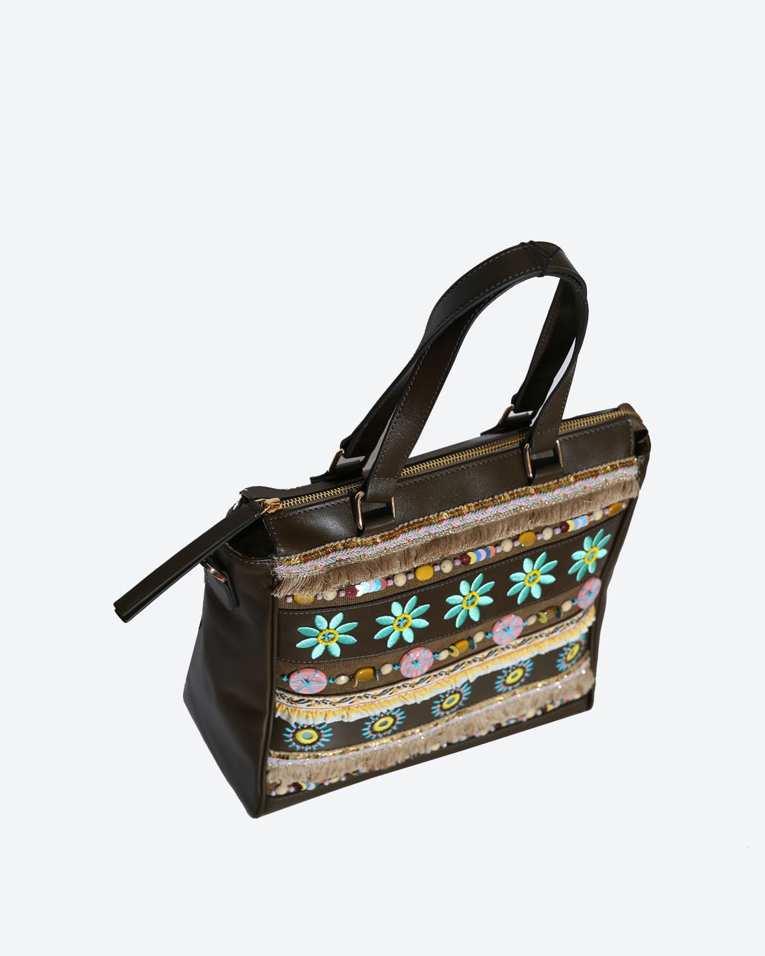 Sanjana Embellished Leather Tote