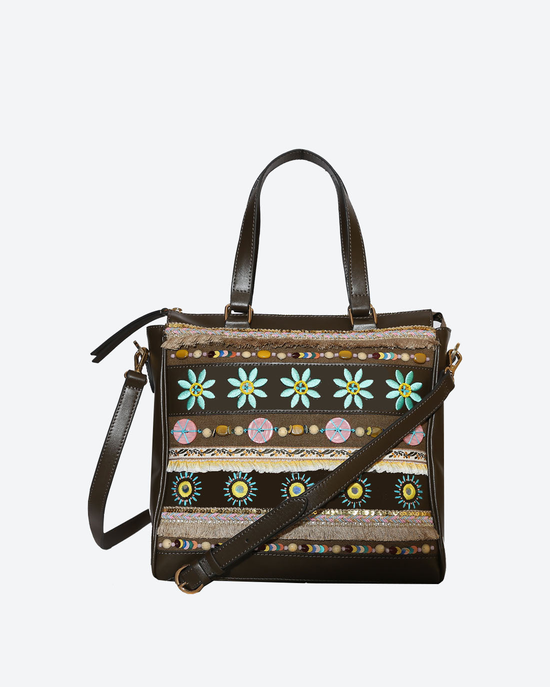 Sanjana Embellished Leather Tote