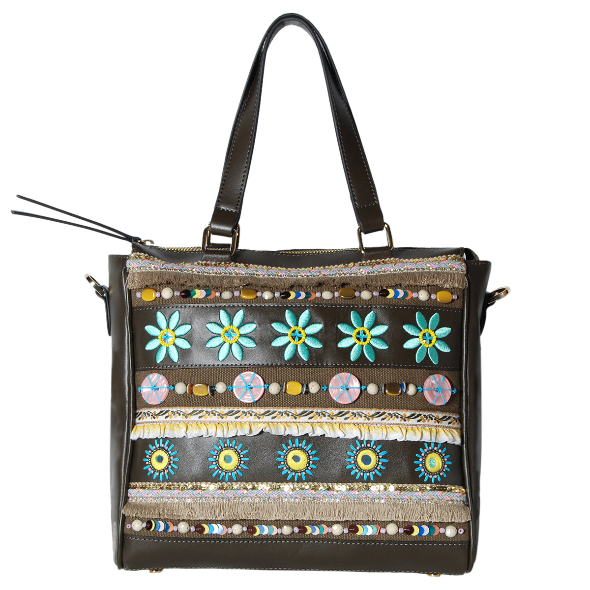 Sanjana Embellished Leather Tote