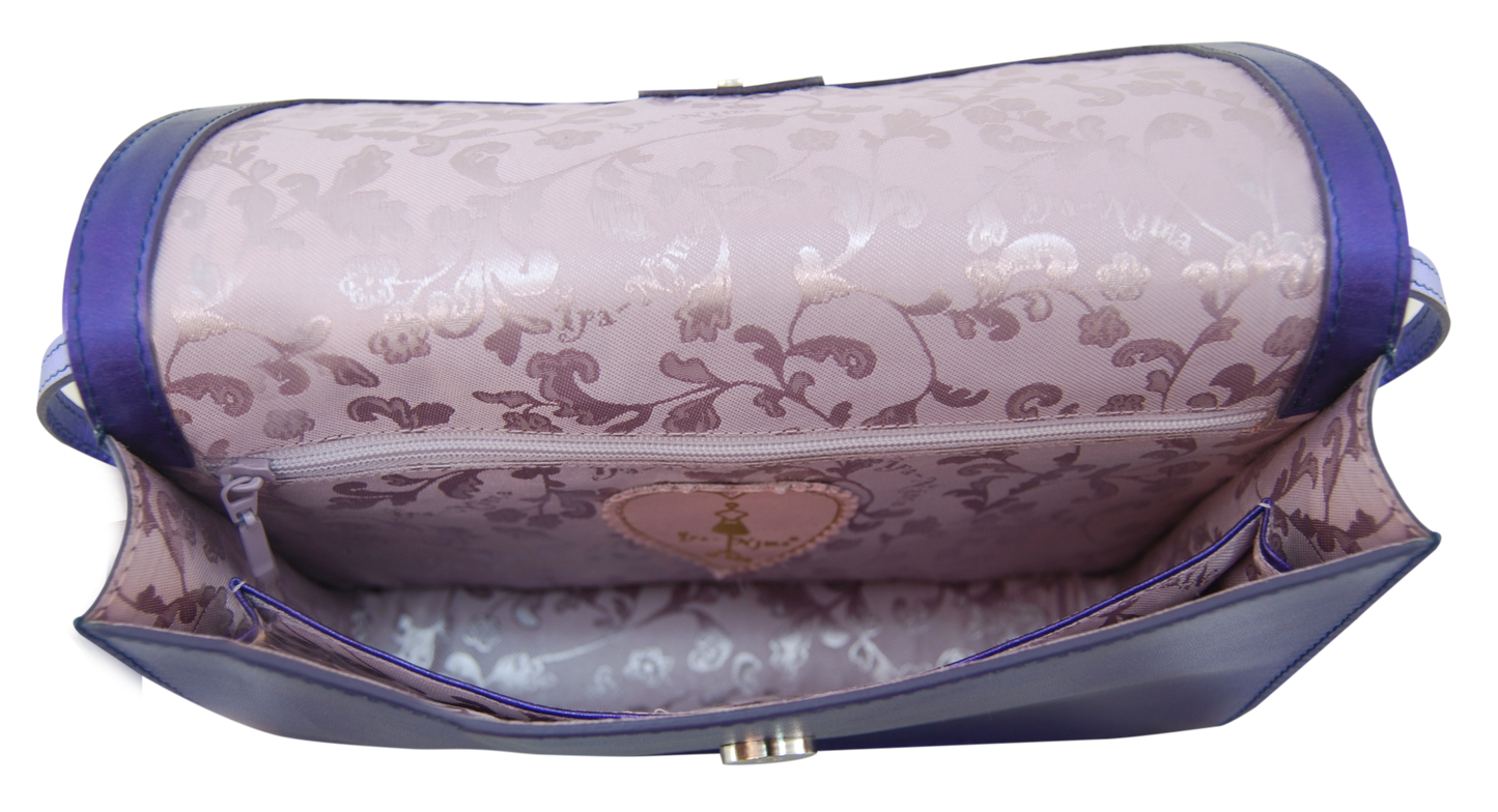 INA Metallic Leather Clutch Bag