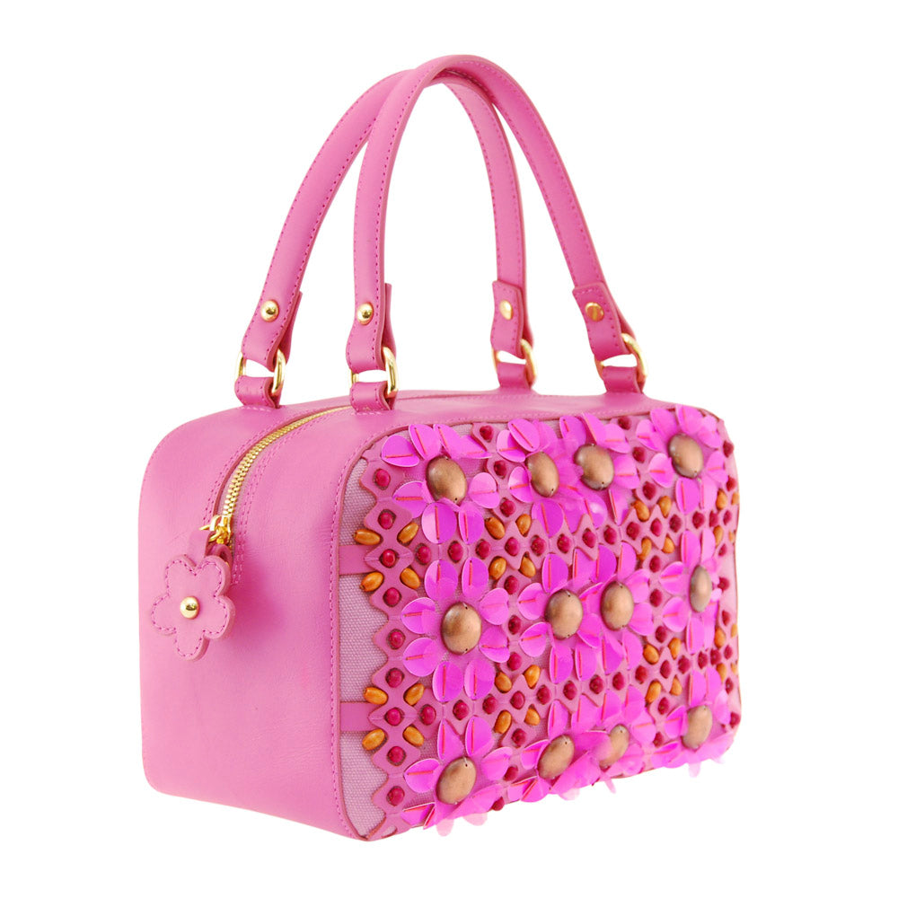 PETULA Embellished Leather Box Bag