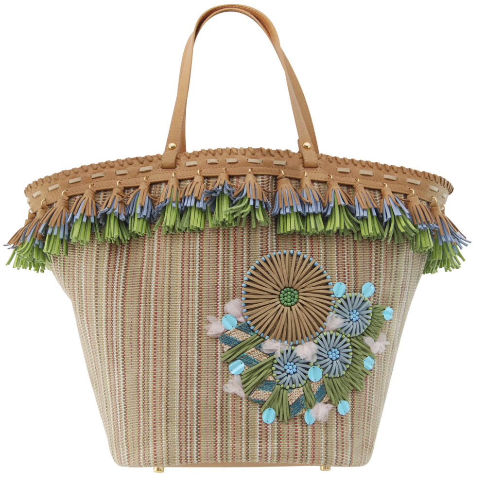 GAURA: Giỏ bãi biển họa tiết