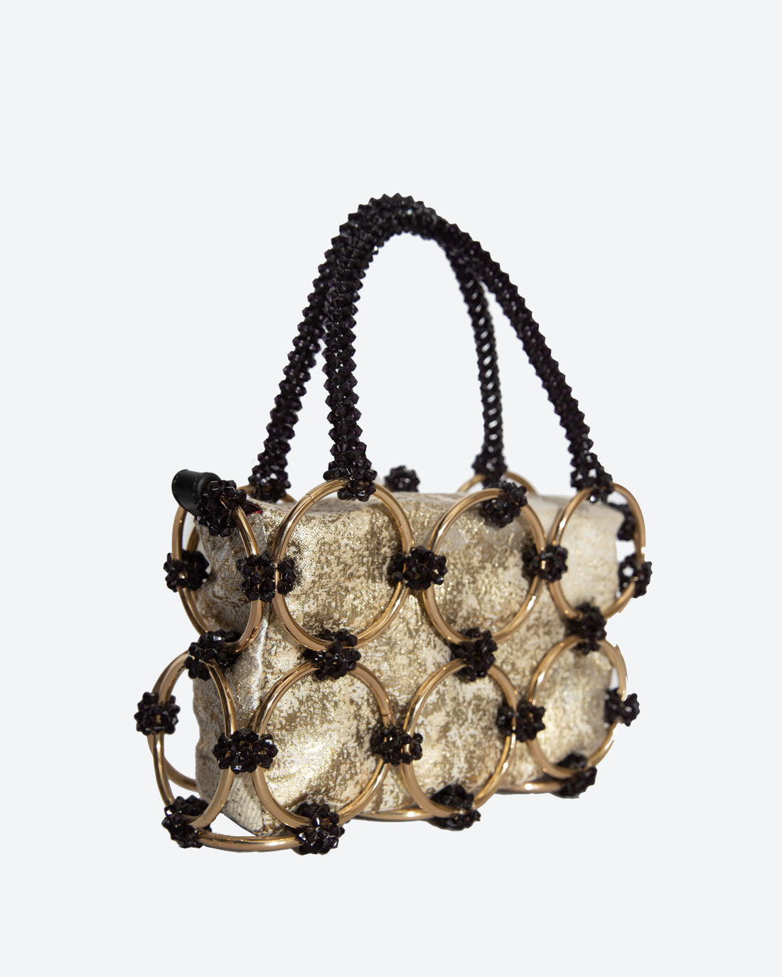 Golden Sequin Clutch Bag With Sling Vintage Beaded Bag -  Israel