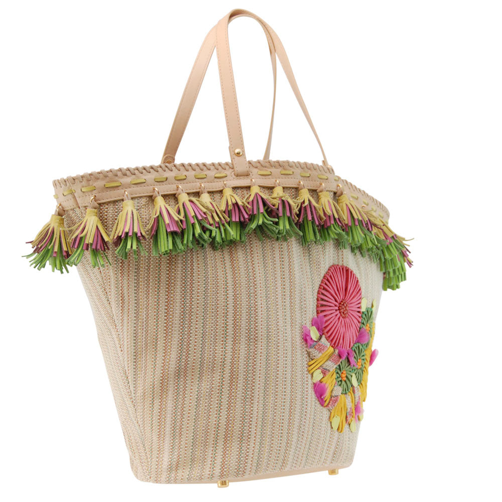 GAURA Embellished Beach Basket