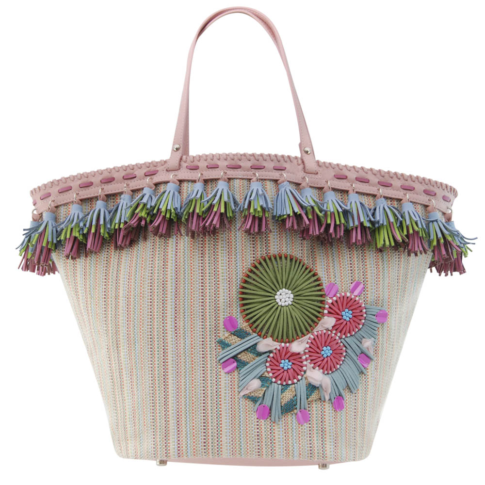 GAURA Embellished Beach Basket