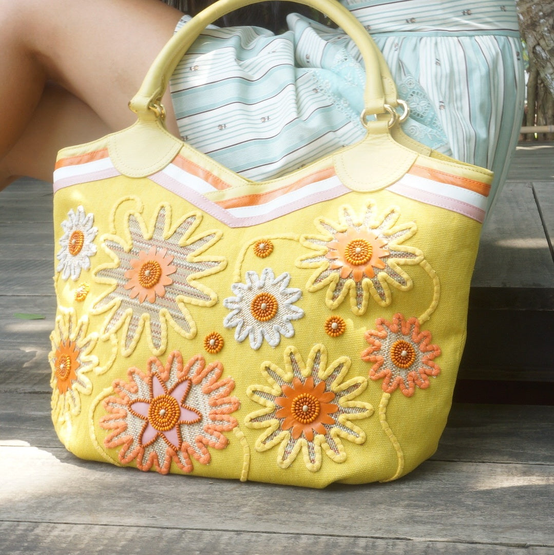 ODORATA Embroidered Beach Bucket